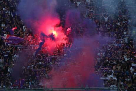 Imagen de la afición de Fiorentina