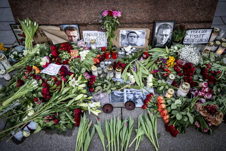 Memorial para Alexey Navalny em Malmo, na Suécia