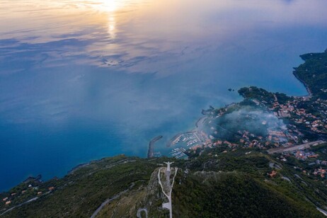 Vista aérea de Maratea, no sul da Itália