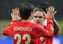 Russia-Portogallo, l'esultanza dei russi a fine partita