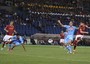 19 maggio 2013: Roma-Napoli 2-1. Mattia Destro (d) segna il gol del 2-1 finale per la Roma