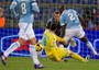 Lazio-Napoli 0-1 24' pt, verticalizzazione di Higuain che difende il pallone da Ciani e batte Marchetti in uscita.