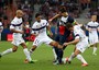 Abel Enrique (s), Aymen Abdennour e Uros Spajic (d) contrastano  Zlatan Ibrahimovic