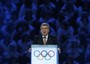 Il presidente del Cio Thomas Bach alla cerimonia di apertura di Sochi