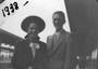 I miei genitori Bruna e Alberico, in partenza per il viaggio di  nozze, dalla stazione di Verona Porta Nuova. La foto del 1938 - Da Gianni Melotti