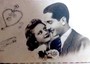 Cartolina scritta da mio padre (al fronte) a mia madre nel gennaio '43 (da Gino). Notare i teneri  disegni sul fronte della cartolina!