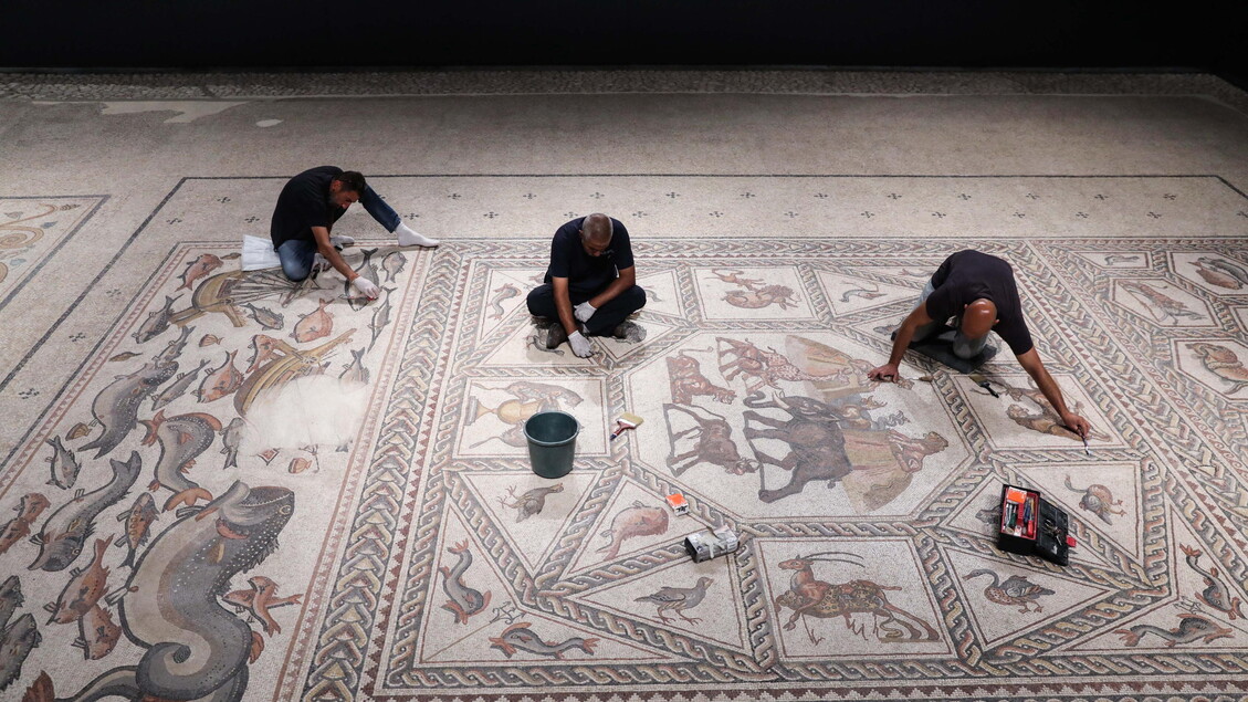 Mosaico romano do século 3 é exposto ao público em Israel