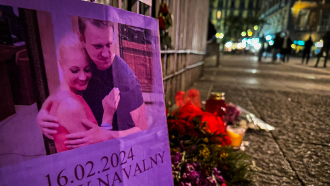 Homenagem ao líder opositor russo Alexei Navalny em Nápoles