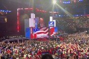 L'arrivo di Donald Trump  alla convention dei repubblicani a Milwaukee