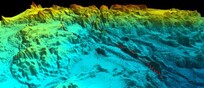 Rappresentazione a colori e in 3D dei vulcani scoperti (fonte: CNR)