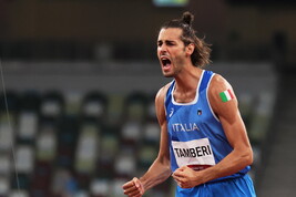 Gianmarco Tamberi vem de medalha de ouro em Tóquio no salto em altura