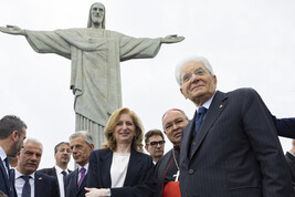 Sergio Mattarella durante visita ao Brasil