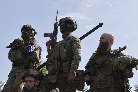 Combatentes russos na região de Belgorod
