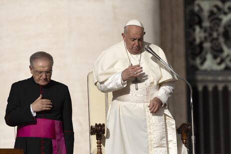 Papa Francisco durante audiência geral no Vaticano