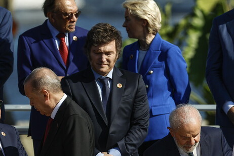 Javier Milei durante cúpula do G20