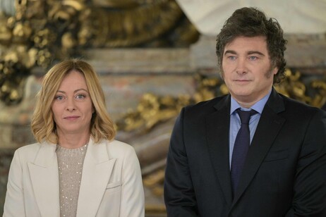 Meloni y Milei en la Casa Rosada.