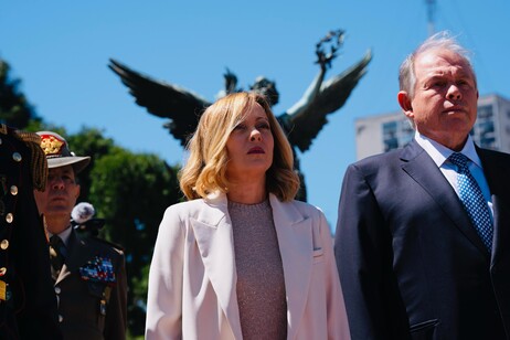 Giorgia Meloni durante visita a Buenos Aires