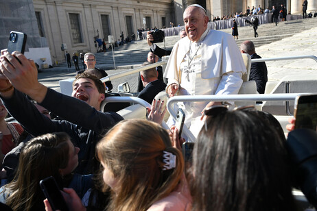 El Papa Francisco en la audiencia de hoy.