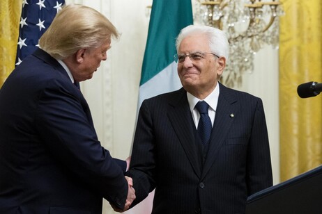 Donald Trump y Sergio Mattarella en un encuentro en Washington en octubre de 2019