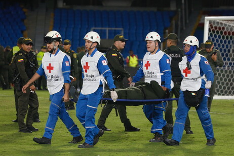 Imagen de uno los heridos durante los incidentes en América-Nacional