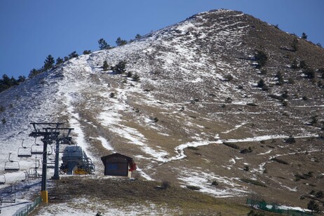 Calor acima da média em fevereiro reduziu camada de neve na cordilheira dos Apeninos, na Itália, em pleno inverno