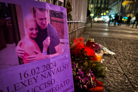Homenagem ao líder opositor russo Alexei Navalny em Nápoles