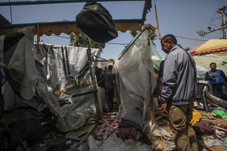 Destruction following an Israeli air strike in Gaza Strip