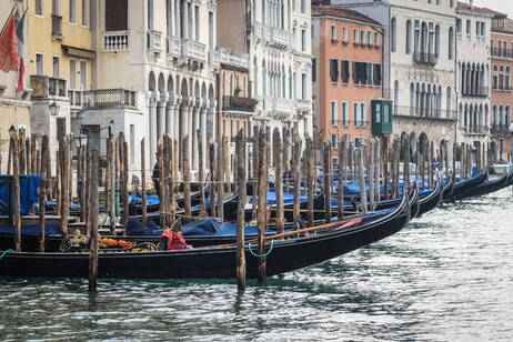 Vista do Canal Grande de Veneza, norte da Itália