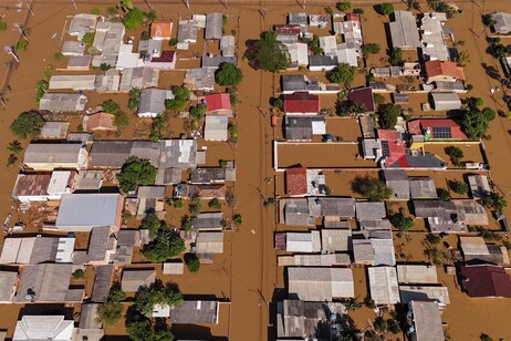 Inundação em Eldorado do Sul, uma das cidades gaúchas mais afetadas por tragédia climática