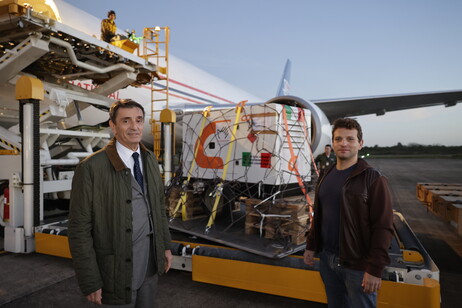 Itália enviou voo humanitário ao RS (Foto: Tânia Meinerz/Consulado Itália)