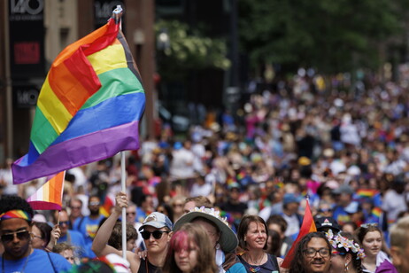Manifestação da comunidade LGBTQIA+ em Boston, nos EUA