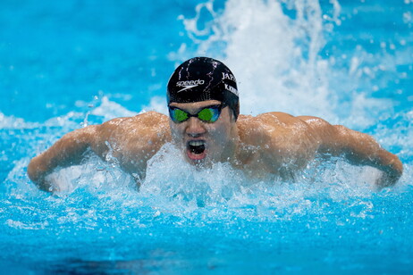 Nuoto Keiichi Kimura of Japan competing in the Men's 100m Butterfly