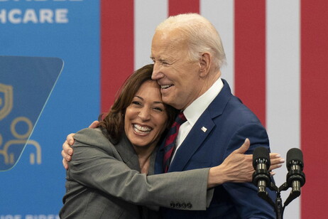 Kamala Harris com o presidente Joe Biden