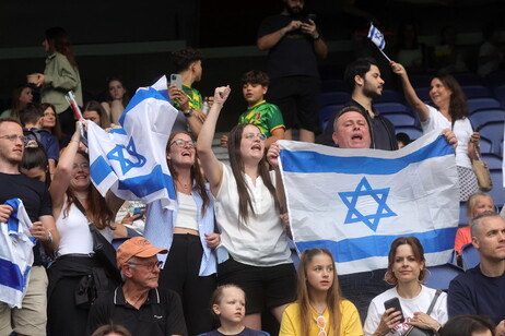 Torcedores israelenses nos Jogos Olímpicos de Paris, na França