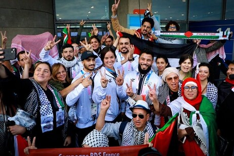 La delegación de Palestina arribo a París