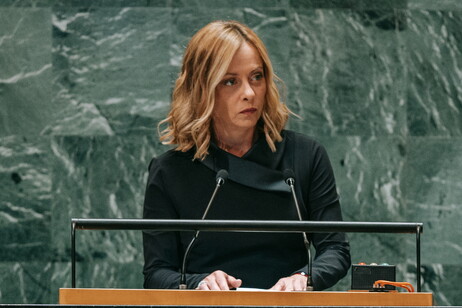 Giorgia Meloni durante discurso na ONU