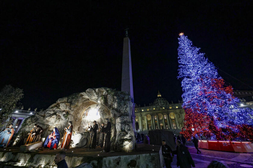 Accensione albero di Natale a San Pietro - RIPRODUZIONE RISERVATA