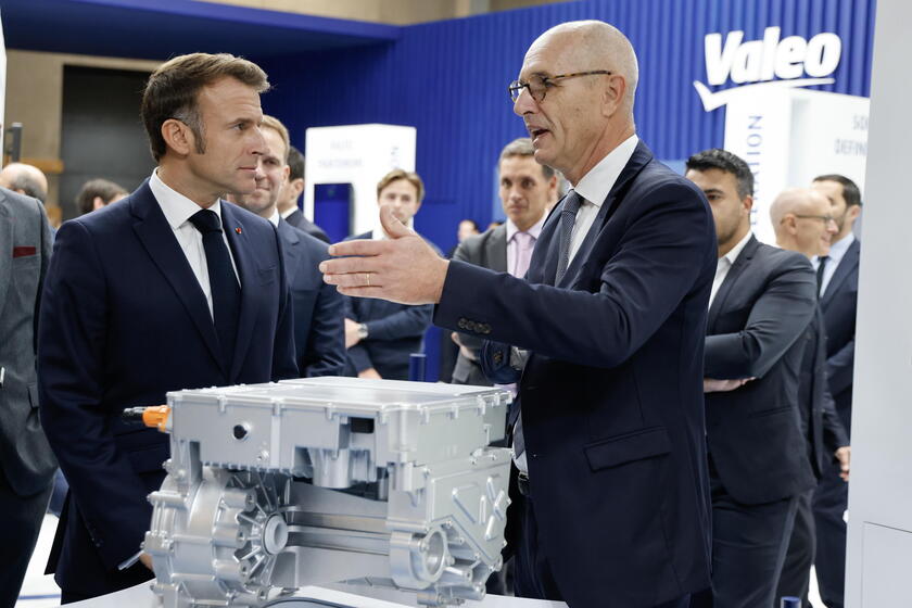 French President Macron visits Paris Motor Show 2024