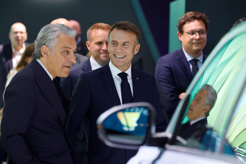 French President Macron visits Paris Motor Show 2024