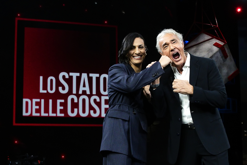 Imane Khelif attends the Raitre Italian tv program Lo stato delle Cose