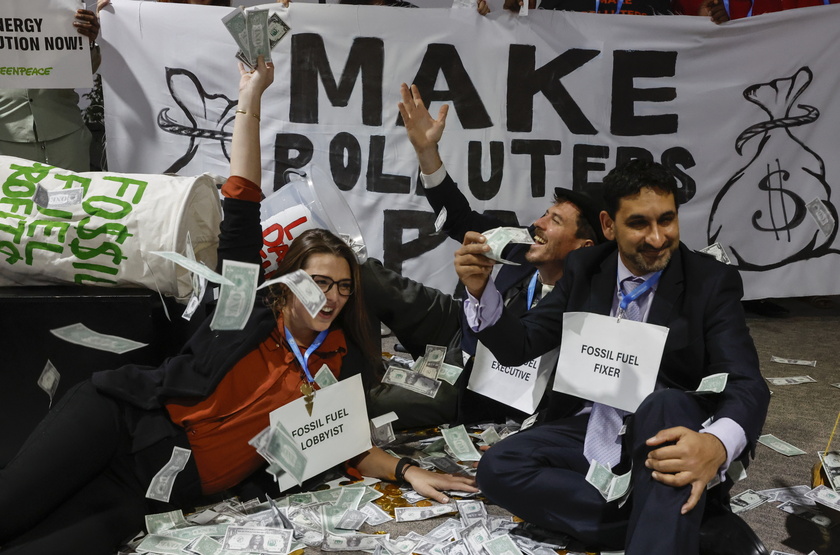 Protest on the sidelines of the UN Climate Change Conference COP29