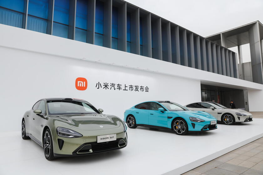 Xiaomi launches new electric car Xiaomi SU7 in Beijing © ANSA/EPA