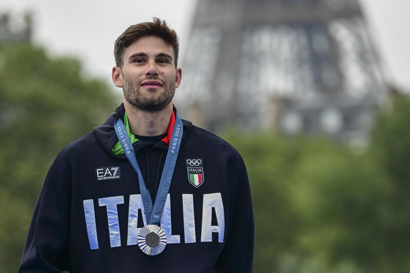 Filippo Ganna, argento nel ciclismo su strada