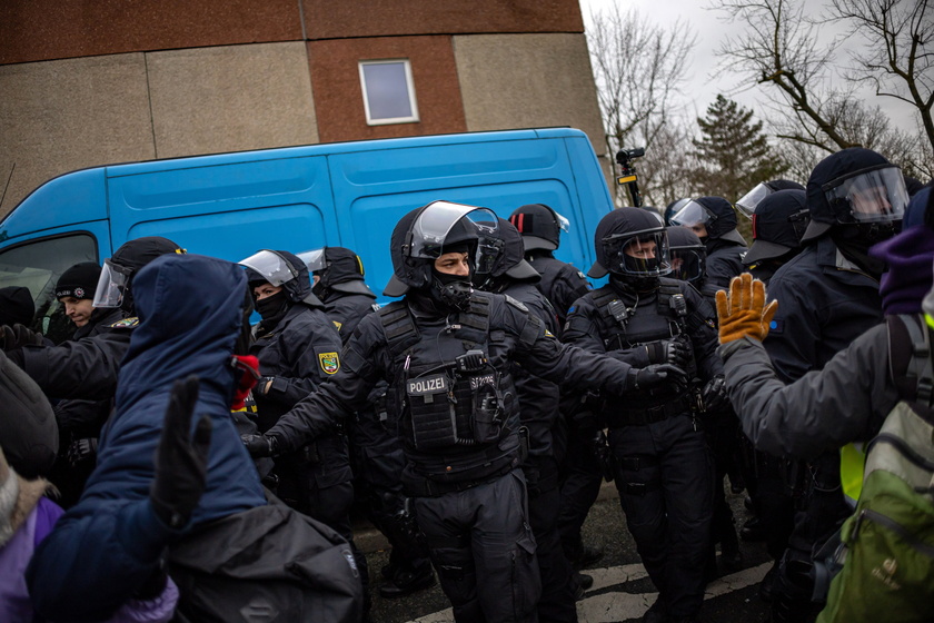 Protest ahead of AFD party conference in Riesa