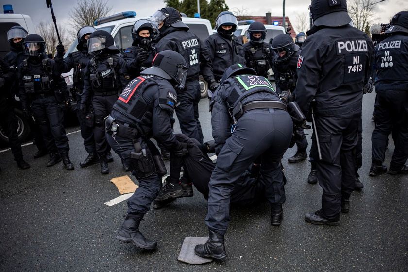 Protest ahead of AFD party conference in Riesa