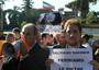 Manifestazione di solidarieta' davanti all'ambasciata iraniana in via Nomentana a Roma