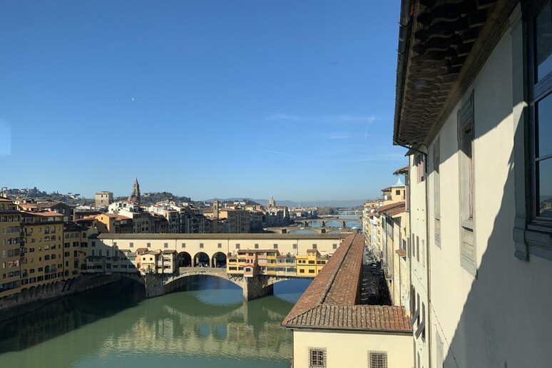 Corredor Vasariano cruza o centro de Florença, passando pela Ponte Vecchio - TODOS OS DIREITOS RESERVADOS