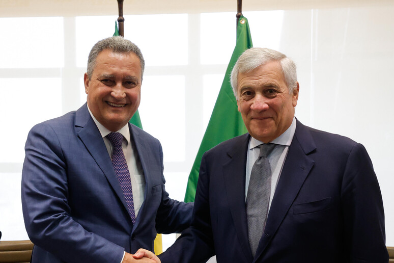 Antonio Tajani e Rui Costa durante encontro em São Paulo - TODOS OS DIREITOS RESERVADOS