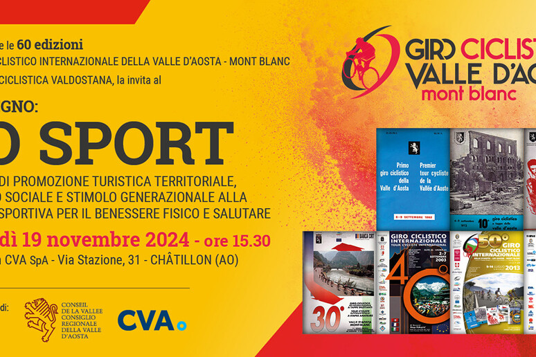 Lo sport come motore di promozione turistica e sviluppo sociale: convegno a Châtillon per i 60 anni del Giro ciclistico della Valle d 'Aosta - RIPRODUZIONE RISERVATA