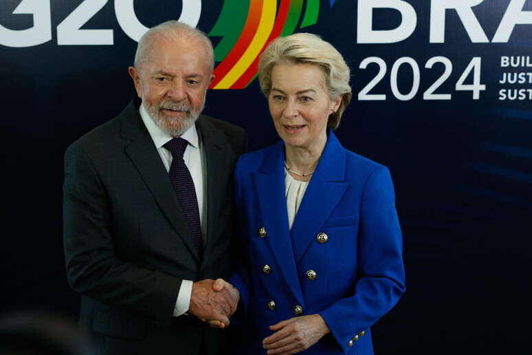 Lula e Ursula von der Leyen durante reunião à margem do G20 - TODOS OS DIREITOS RESERVADOS